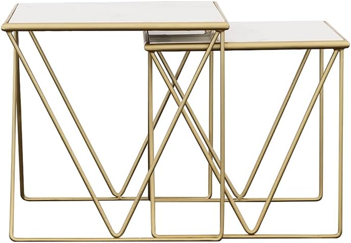 Coaster Home Furnishings - Bette - 2-Piece Nesting Table Set with Marble Tabl...