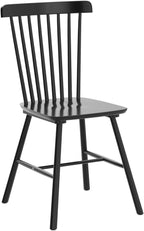 LUE BONA Windsor Dining Chair Set of 4, Spindle Back Wooden Chairs for Kitchen and Dining Room, Restaurant, Cafe, Hotel, Black