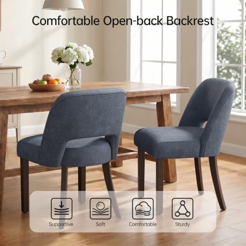 Usaint Upholstered Dining Chairs Set of 4, Modern Fabric Kitchen Chairs | Uph...