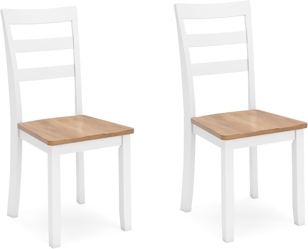 Signature Design by Ashley Dining Chairs, Set of 2, White Farmhouse