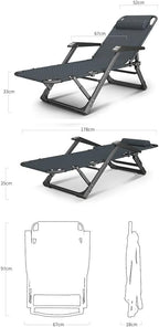 Folding Chaise Lounge Chair for Outside Beach Sunbathing Patio Pool Lawn Deck Lay Flat Adjustable 5-Position(B)