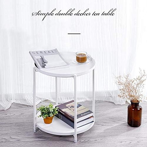 Telephone Table, Tray Metal End Table,Side Table Round Tray,Removable Tray Ou...