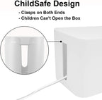 Cable Management Box DUNCHATY 3 Pack Cable Box Organizer with Large Medium Small Cord Hider Box Safe ABS Material for Cover and Hide TV Wires,Computer,Router,USB Hub and Under Desk Power Strip&Cords