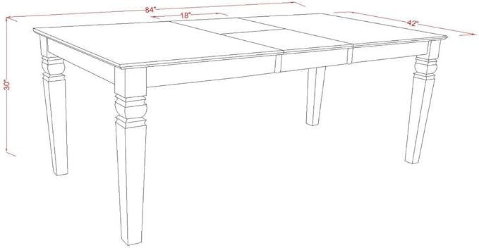 East West Furniture LGPF7-BCH-W 7 Piece Dining Room Furniture Set Consist of ...
