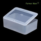 Clear Plastic Storage Containers Box with Lid (5.04x3.5x1.69 inch, 2 Pack), Rectangle Plastic Clear Storage Containers Box for Beads, Coins, Safety Pins and Other Craft Jewelry Watch Findings