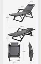 Gravity Chair Adjustable Folding Reclining Lounge with Pillow and Massage Armrest Patio Lawn Recliner Oversized(Svart)