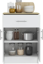 Pantry Cabinet, One Drawer, One Double Door Cabinet with Two Shelves,for Kitchen