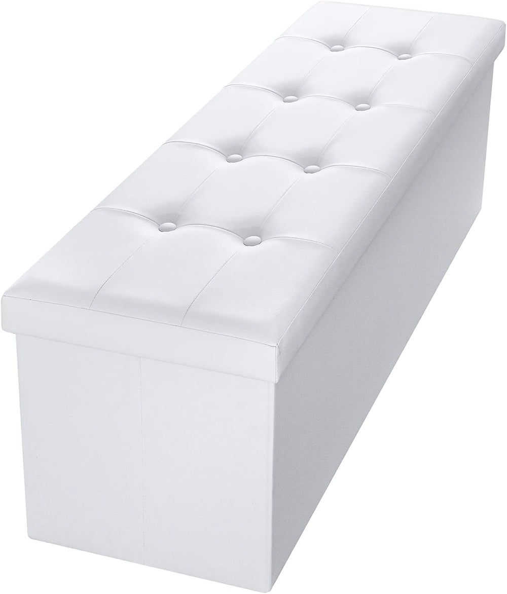 Camabel 43 Inch Folding Storage Ottoman Bench 120L Hold up 700lbs Ottoman wit...