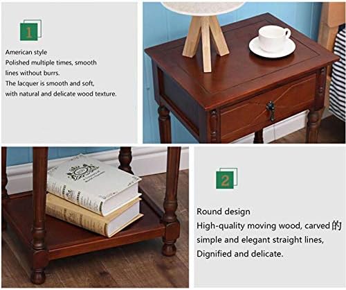 Telephone Table, American Bedside Table with Drawers,The Sofa Beside The Cabi...