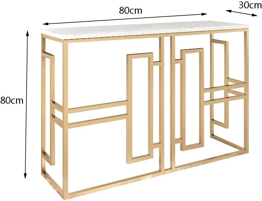 Coffee Table Golden Console Table, Marble Console Table, Telephone Table, Nar...