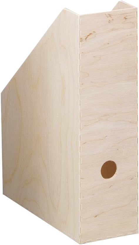 Zeller Magazine Files Storage Box 23x9x31cm, Wood, Multi-Colour, 28 x 28 x 13 cm