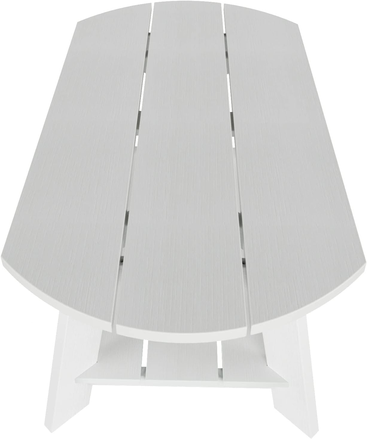 WestinTrends Tuscany Outdoor Coffee Table, All Weather HIPS 2 Tier Patio Adirondack Coffee Table, White