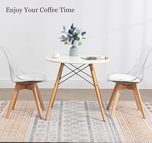 ANOUR Dining Chairs Set of 4, Modern Kitchen Clear Acrylic Accent Dinner Chai...