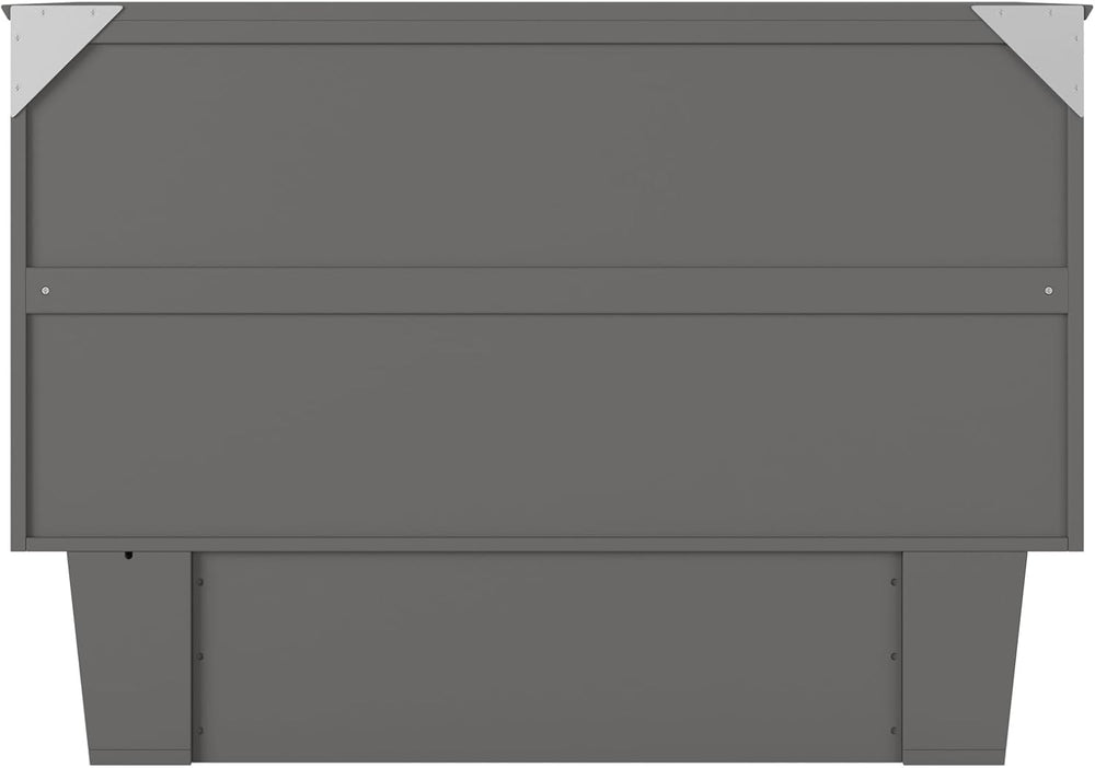 AFI, Monroe Full Murphy Bed Chest with 6" Mattress & Drawer, Grey