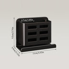 Black Wall-Mounted Toothbrush Holder, Aluminum Material Shower Shaver Storage Rack, No Drilling Required, Removable Toothpaste Storage Rack