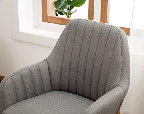 Roundhill Furniture Tuchico Contemporary Fabric Accent Chair,Arm Rest, Gray