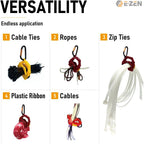 One Touch Cable Tie Holder/Zip Tie Organizer (Red)