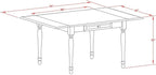 East West Furniture MZCL5-LWH-W 5 Piece Dinette Set for 4 Includes a Rectangle Dining Room Table with Dropleaf and 4 Dining Chairs, 36x54 Inch, Linen White