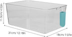 NUOBESTY Large Capacity Fruit and Vegetable Fresh Storage Container for Fridge Clear Pet Material Organizer Bin with Handle Design Space-saving Produce Saver Box for Refrigerator