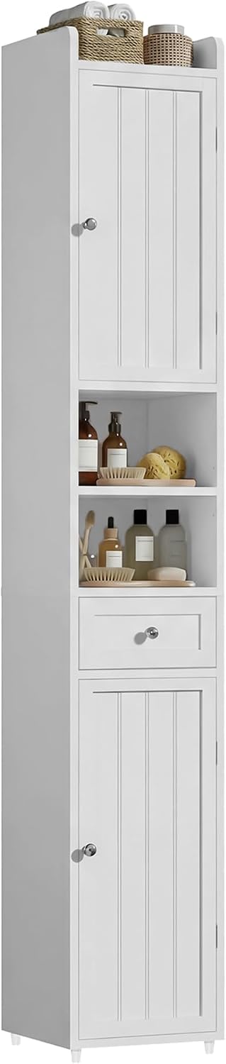 ChooChoo Bathroom Storage Cabinet with Adjustable Shelves, Tall Storage Cabin...