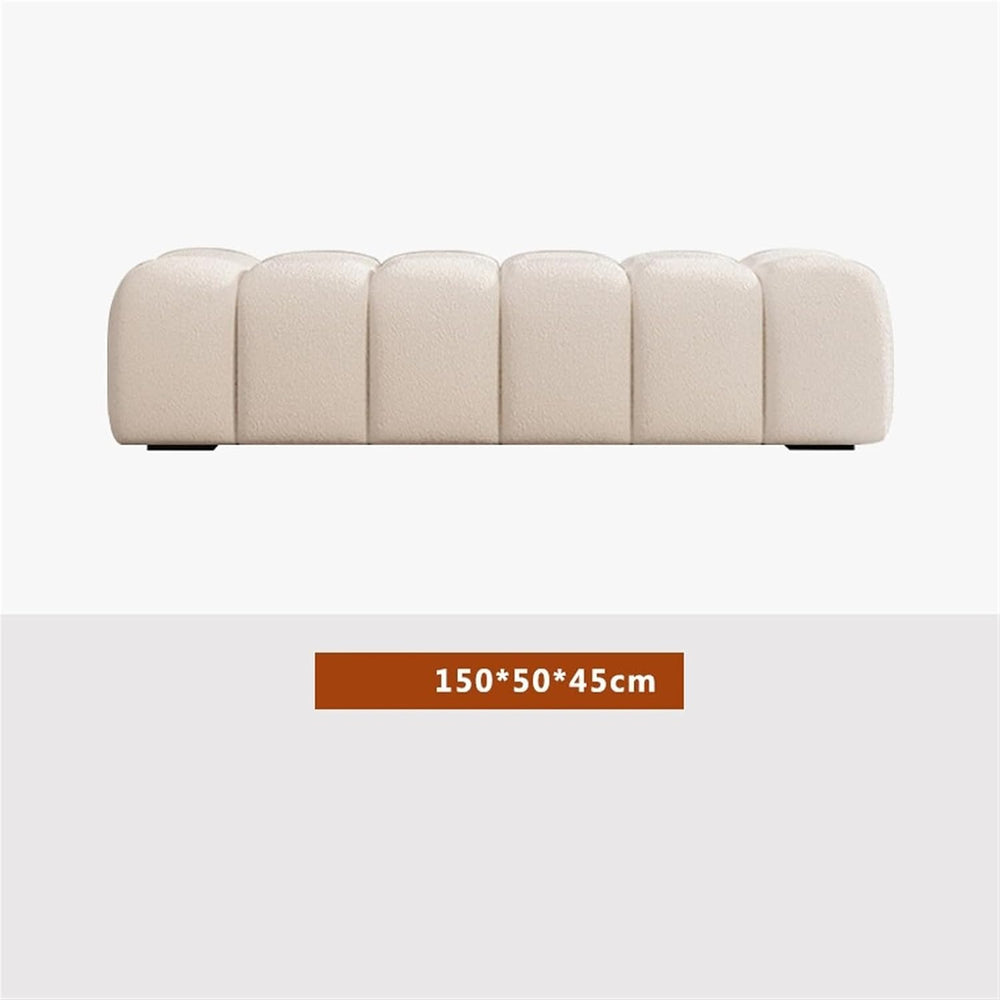Modern Fabric Bed end Bench Long Bedroom Dressing Room Wooden Shoe Changing E...