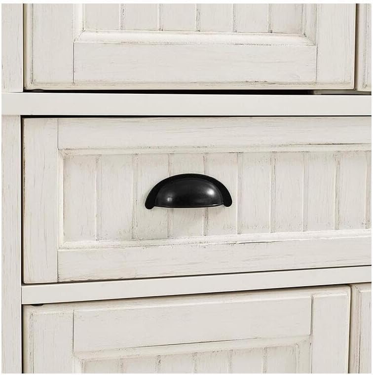 HomeStock Kitchen Pantry Cabinet - Large Storage, Adjustable Shelves, Distres...