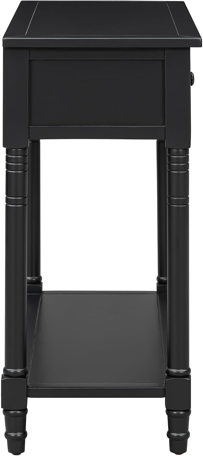 Knocbel Antique Entry Console Table with 2 Drawers & Bottom Open Shelf, W...