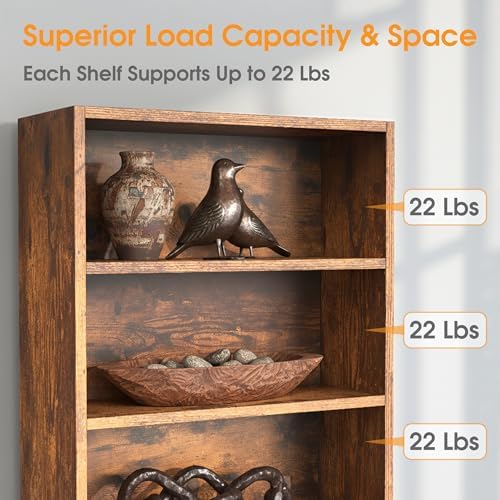Sweetcrispy 5 Shelf Bookcase Open Display Bookshelf Storage Organizer