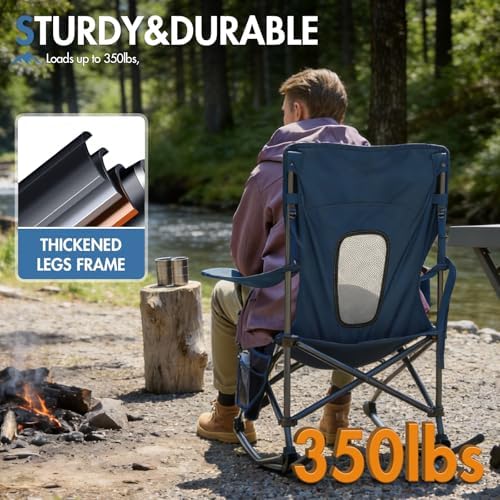 Portal Folding Outdoor Rocking Camping Chair, 350LBS Portable Rocker | 10s Fo...