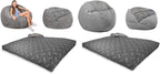 CordaRoy's Faux Fur Bean Bag Chair, Convertible Chair Folds from Bean Bag to Lounger & Chenille Bean Bag Chair, Convertible Chair Folds from Bean Bag to Lounger, As Seen on Shark Tank