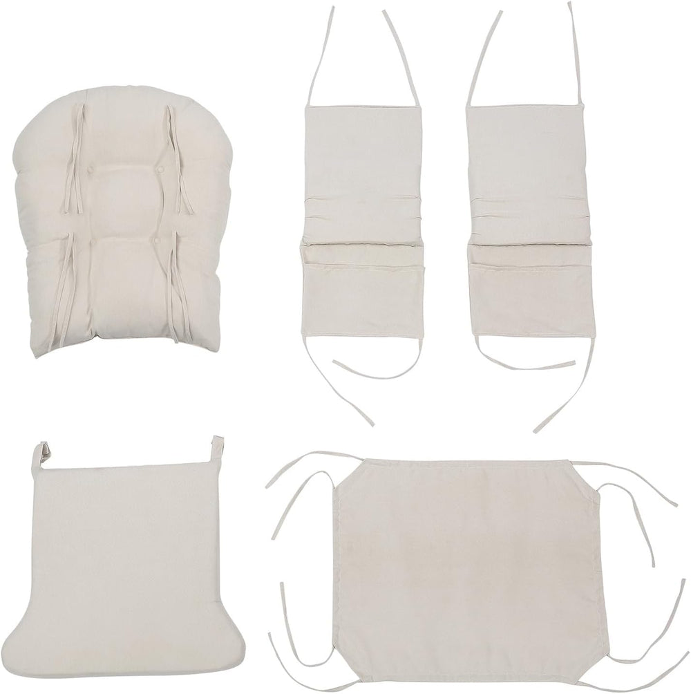 5Pcs Velvet Glider Rocker Replacement Cushions Set with Side Storage Pockets ...