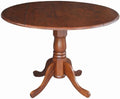 International Concepts 42" Round Dual Drop Leaf Pedestal Table