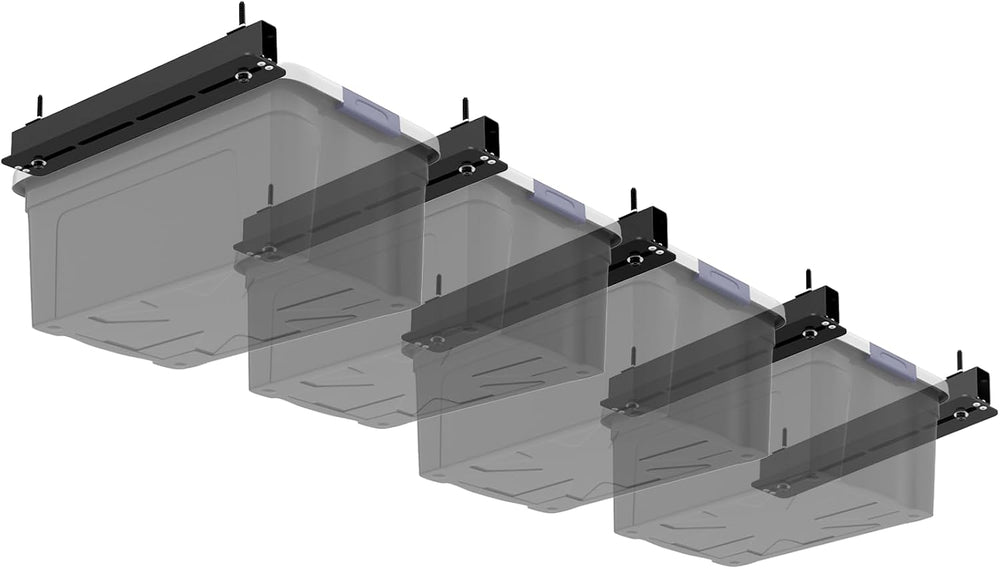 5 Pack Overhead Storage Rack, Ceiling Rack for Utility Bins Organization, Hea...