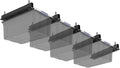 5 Pack Overhead Storage Rack, Ceiling Rack for Utility Bins Organization, Heavy Duty Garage Storage Supports Most Containers (for 4 Bins)