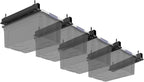5 Pack Overhead Storage Rack, Ceiling Rack for Utility Bins Organization, Heavy Duty Garage Storage Supports Most Containers (for 4 Bins)