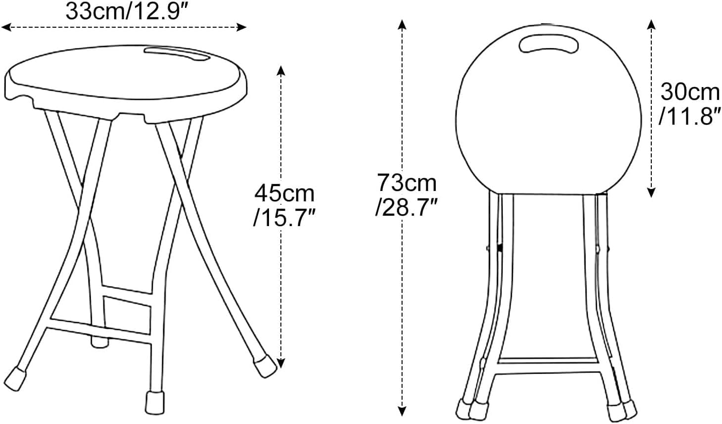 Folding Stool - Folding Chairs for Outside, Backless Stool with Capacity for Kitchen Or Rec Room - Portable(Yellow)