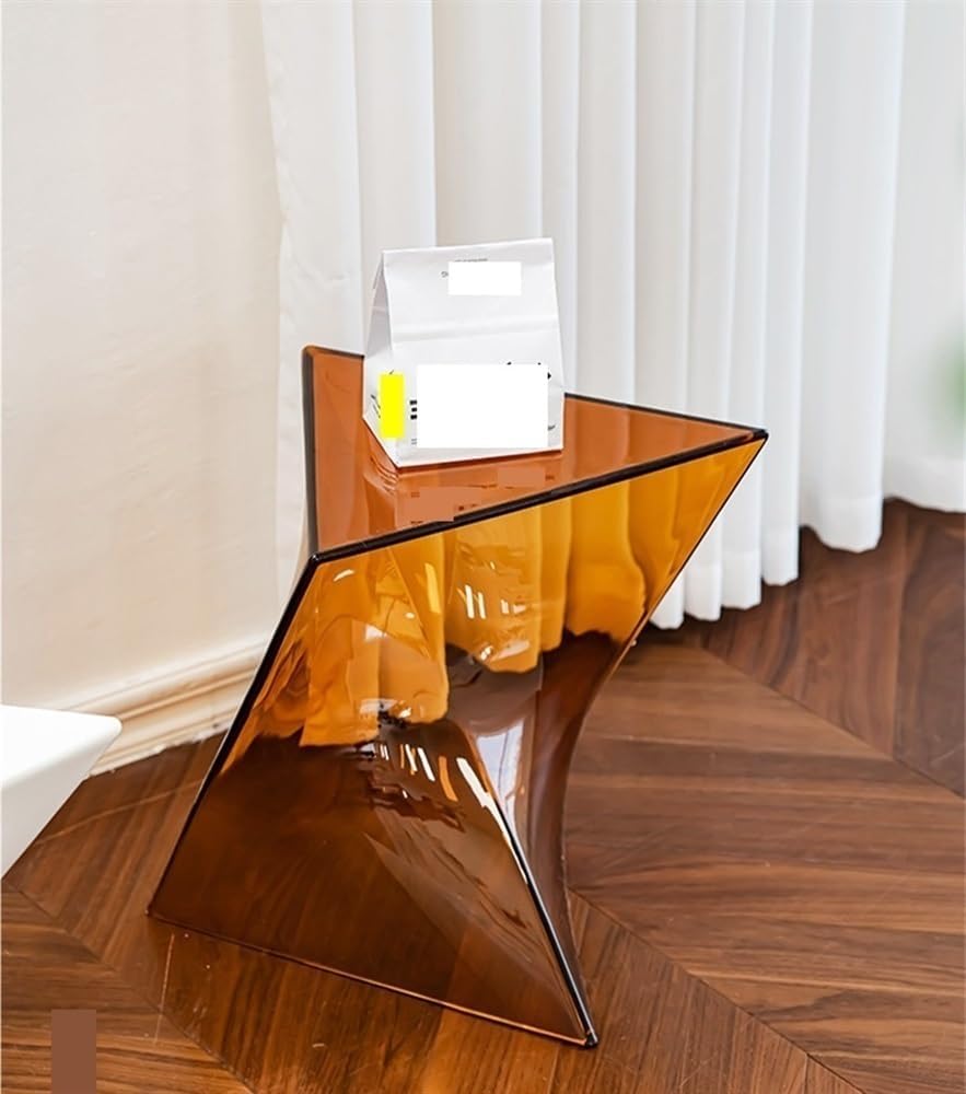 Modern Acrylic Coffee Table, Stackable End Tables Living Room, Clear Plastic ...