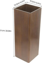 OUNONA Solid Wood Umbrella Stand Elegant Entryway Organizer for Indoor and Outdoor Use Heavy Duty Umbrella Holder for Lobbies Dark Walnut