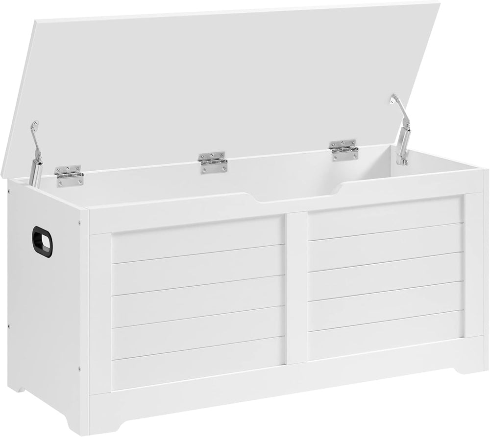 VASAGLE Storage Chest, 39.4 Inches Width Bench with 2 Safety Hinges | Farmhou...