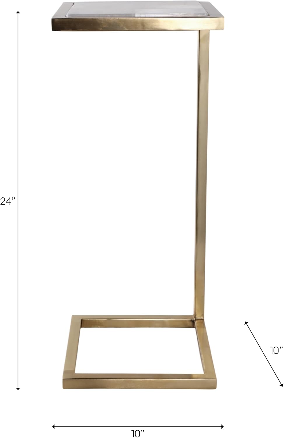 Home Decor End Table, Side Table, or Night Stand - Metal C-Shaped Accent Tabl...