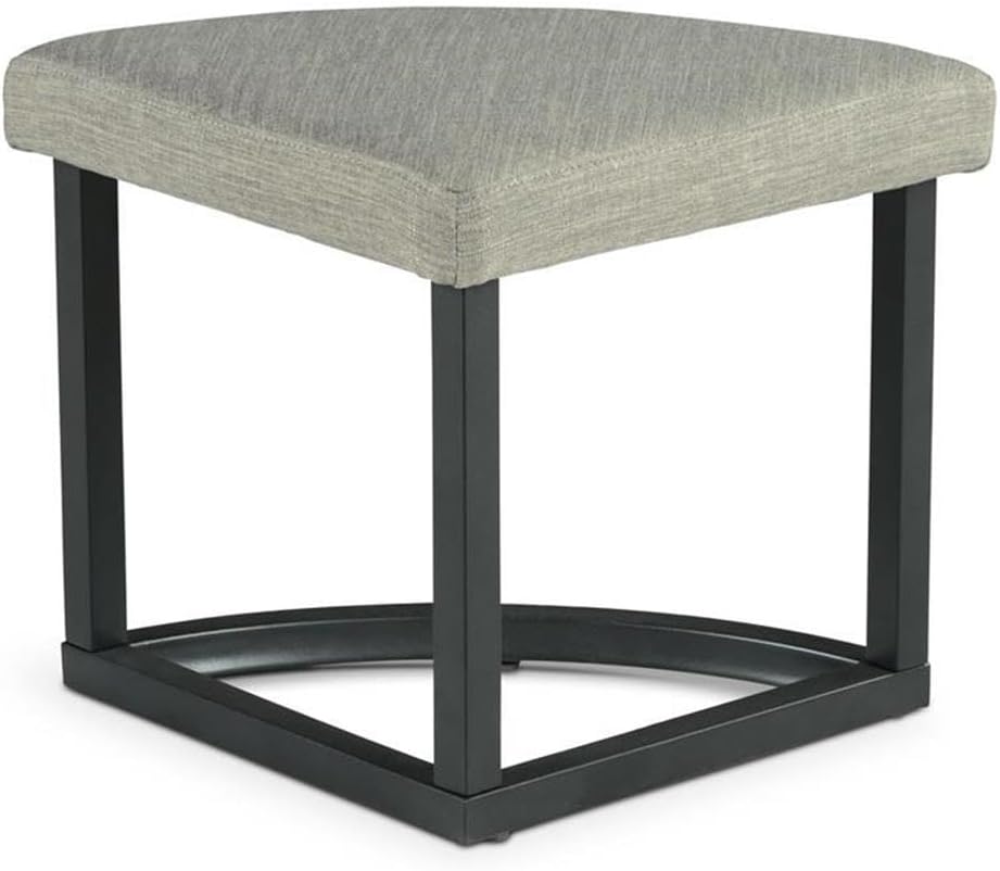 Pemberly Row Transitional Coffee Table Set, Round Table with Black Metal Base...