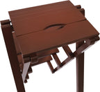 3 Step Ladder Folding Step Stool, Anti-Slip & Lightweight 3-Step Folding Portable Wooden Coffee Step Stool Counter Chair Multifunction Pine Wood Foldable Ladder for Home, Library, Capacity: 220lbs