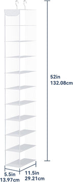 Whitmor 10 Section Hanging Shoe Shelf