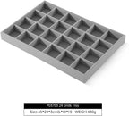 Stackable Jewelry Organizer Trays, Velvet Drawer Jewelry Organizer,Premium Earring Organizers And Storage,Luxury Gemstone Storage,Grey Jewelry Tray