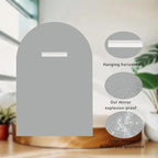 Arched Bathroom Mirror, 32X48 inch Arched Frameless Mirror, Arch Wall Mirror，Frameless Mirrors for Bathroom,Beveled Bathroom Mirror.