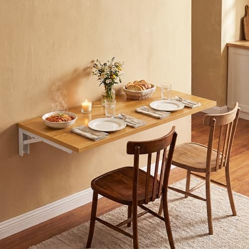 Need 36x20IN Wall Mounted Folding Table for Office Laundry Teak
