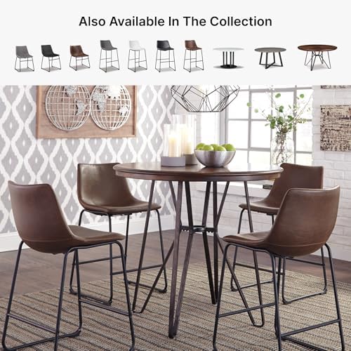 Signature Design by Ashley Counter Height Bar Stools, Set of 2, Brown