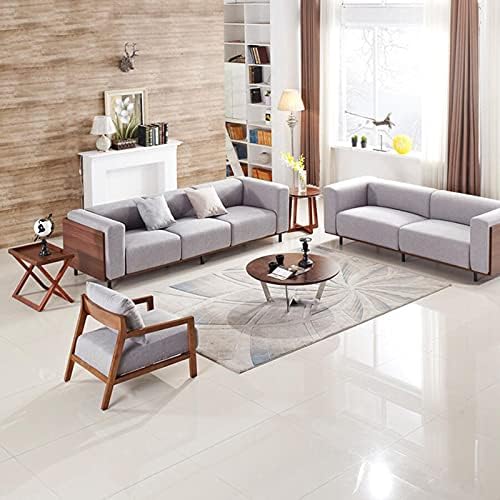 Telephone Table, Walnut Grain,Solid Wood Storage Tray X-Shaped Side Table,Tel...