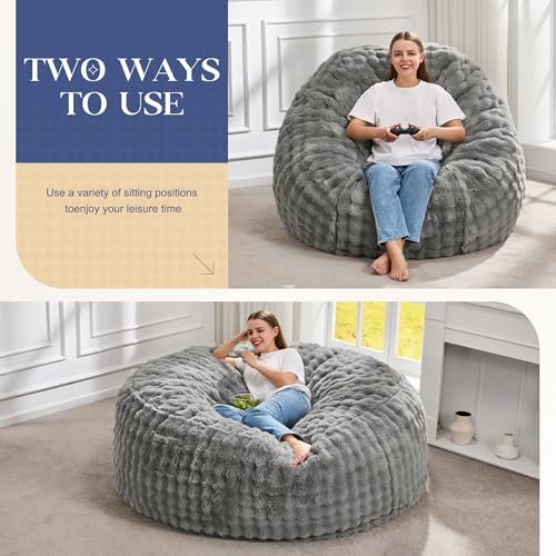 Hobestluk Adults Bean Bag Chair 5FT Big BeanBag Chair Giant Large Oversized |...