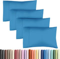 Queen Pillow Cases - 4 Pack - Super Soft Pillowcase Covers - Envelope Enclosure - Hotel Quality Pillow Protectors - Wrinkle Free, Shrink & Stain Resistant - Machine Washable - 20" x 30" (Denim Blue)